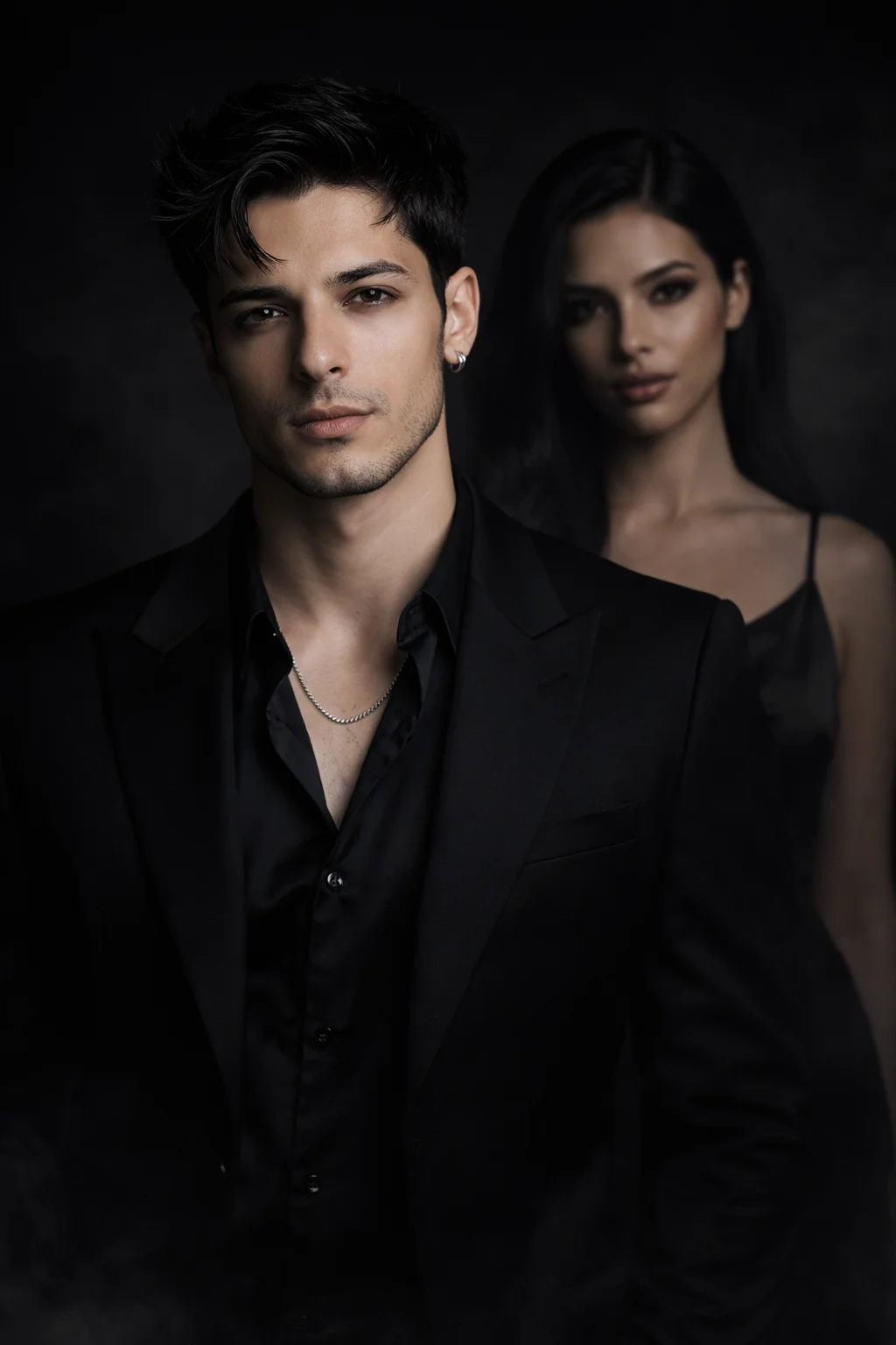 Zane Corvo in focus, The Velvet Reply in soft bokeh background